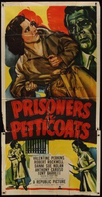 9d836 PRISONERS IN PETTICOATS 3sh '50 Valentine Perkins, different artwork of women in prison!