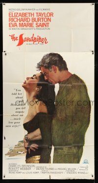 9d866 SANDPIPER 3sh '65 great Howard Terpning art of Elizabeth Taylor & Richard Burton!
