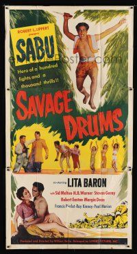 9d868 SAVAGE DRUMS 3sh '51 Sabu, hero of a hundred fights and a thousand thrills!