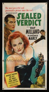 9d872 SEALED VERDICT 3sh '48 Ray Milland, sexy bad redhead Florence Marly ought to hang!