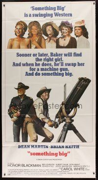 9d898 SOMETHING BIG 3sh '71 cool image of Dean Martin w/giant gatling gun + sexy girls!