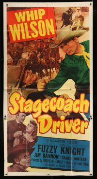 9d906 STAGECOACH DRIVER 3sh '51 Whip Wilson with gun, Fuzzy Knight, Gloria Winters