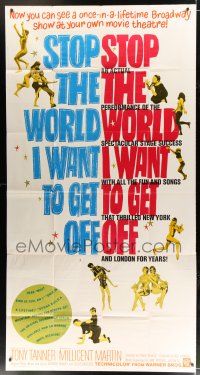 9d912 STOP THE WORLD I WANT TO GET OFF 3sh '66 Tony Tanner & Millicent Martin in Saville musical!