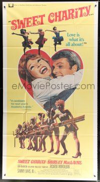 9d921 SWEET CHARITY 3sh '69 Bob Fosse musical starring Shirley MacLaine, it's all about love!