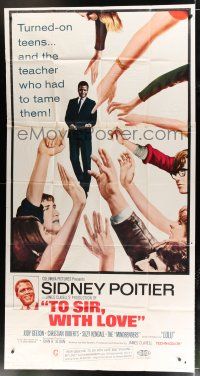 9d945 TO SIR, WITH LOVE 3sh '67 Sidney Poitier, Lulu, directed by James Clavell!