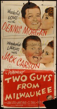9d956 TWO GUYS FROM MILWAUKEE 3sh '46 Dennis Morgan, Jack Carson, Joan Leslie, Janis Paige