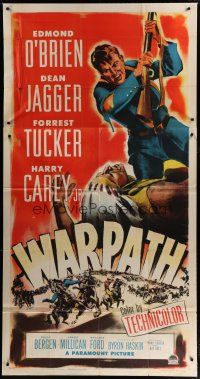 9d971 WARPATH 3sh '51 Edmond O'Brien, Dean Jagger, soldiers vs. Native Americans!