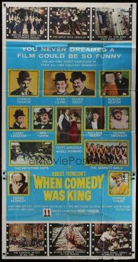 9d976 WHEN COMEDY WAS KING 3sh '60 Charlie Chaplin, Buster Keaton, Laurel & Hardy, Harry Langdon