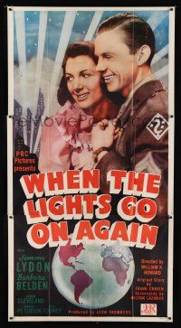 9d979 WHEN THE LIGHTS GO ON AGAIN 3sh '44 Jimmy Lydon is injured in World War II & wife heals him!