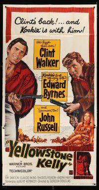 9d994 YELLOWSTONE KELLY 3sh '59 Clint Walker in the title role, Edward 'Kookie' Byrnes!