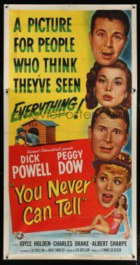 9d996 YOU NEVER CAN TELL 3sh '51 Dick Powell is a reincarnated dog who inherited a fortune!