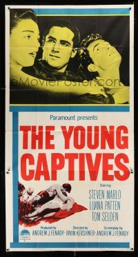 9d997 YOUNG CAPTIVES 3sh '59 Irvin Kershner directed bad teens, Steven Marlo, Luana Patten!