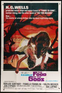 9d027 FOOD OF THE GODS 40x60 '76 artwork of giant rat feasting on dead girl by Drew Struzan!
