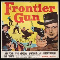9d185 FRONTIER GUN 6sh '58 art of John Agar pointing gun, Joyce Meadows, Barton MacLane!
