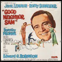 9d188 GOOD NEIGHBOR SAM 6sh '64 Jack Lemmon between sexy Romy Schneider & Dorothy Provine!