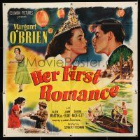 9d191 HER FIRST ROMANCE 6sh '51 cute grown up Margaret O'Brien wearing tiara is boy-crazy!