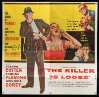 9d196 KILLER IS LOOSE 6sh '56 Budd Boetticher, cop Joseph Cotten uses wife Rhonda Fleming as bait!