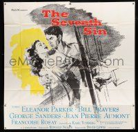 9d215 SEVENTH SIN 6sh '57 sexy scared Eleanor Parker betrays super angry Bill Travers!