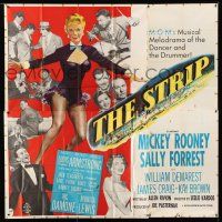 9d219 STRIP 6sh '51 Mickey Rooney, sexy Sally Forrest, Louis Armstrong playing trumpet, noir!