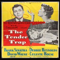 9d224 TENDER TRAP 6sh '55 Frank Sinatra prefers Debbie Reynolds & Celeste Holm!