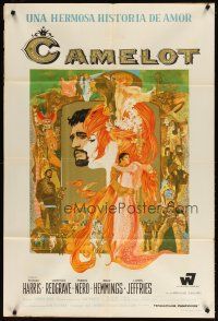9d119 CAMELOT Argentinean '68 Richard Harris as King Arthur, Vanessa Redgrave as Guenevere!
