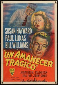 9d122 DEADLINE AT DAWN Argentinean '46 Susan Hayward, by Clifford Odets from Cornel Woolrich novel