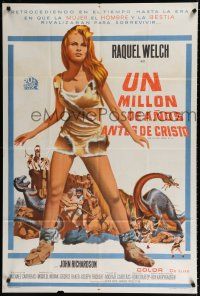 9d148 ONE MILLION YEARS B.C. Argentinean '66 full-length sexiest cave woman Raquel Welch!