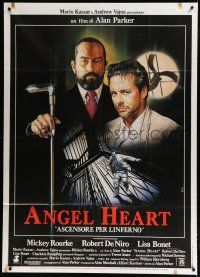 9d284 ANGEL HEART Italian 1p '87 Casaro art of Robert DeNiro & Mickey Rourke, Alan Parker!