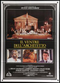 9d289 BELLY OF AN ARCHITECT Italian 1p '88 Peter Greenaway, Brian Dennehy, Chloe Webb, different!