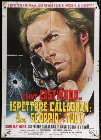 9d303 DIRTY HARRY Italian 1p '72 great different art of Clint Eastwood pointing gun, Don Siegel