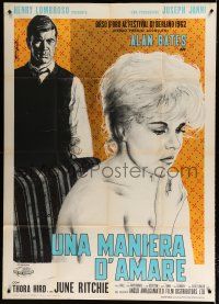 9d332 KIND OF LOVING Italian 1p '63 Schlesinger, Nistri art of Alan Bates & sexy June Ritchie!