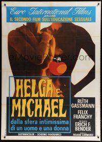 9d350 MICHAEL & HELGA Italian 1p '68 an adventure into the unexplored lands of love, different!