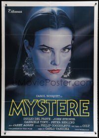 9d352 MYSTERE Italian 1p '83 cool close up art of sexy Carole Bouquet by Enzo Sciotti!
