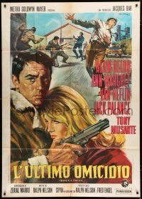 9d359 ONCE A THIEF Italian 1p '65 different Stefano art of sexy Ann-Margret & Alain Delon!