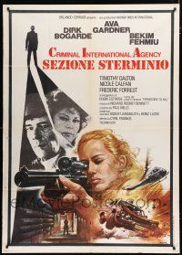 9d365 PERMISSION TO KILL Italian 1p '77 Dirk Bogarde & Ava Gardner, different Casaro art!