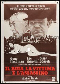 9d367 PRIME CUT Italian 1p R80s different image of Lee Marvin, Gene Hackman & sexy naked girl!