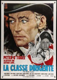 9d377 RULING CLASS Italian 1p '73 different art of crazy Peter O'Toole, who thinks he is Jesus!