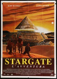 9d389 STARGATE Italian 1p '94 Roland Emmerich sci-fi, cool different pyramid art by Paolo Sestito!