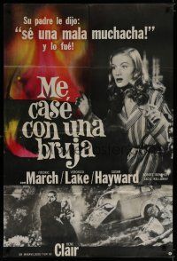 9d100 I MARRIED A WITCH South American R60s different image of sexy Veronica Lake & Fredric March!