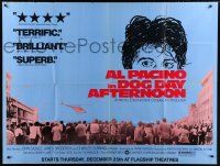 9d057 DOG DAY AFTERNOON subway poster '75 Al Pacino, Sidney Lumet bank robbery crime classic!