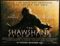 9d060 SHAWSHANK REDEMPTION subway poster '94 classic image of Tim Robbins, written by Stephen King