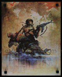 9e234 FRANK FRAZETTA 12x18 art print '65 fantasy art of soldiers in combat!
