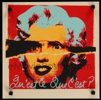 9e247 QU'EST CE QUE C'EST 14x14 art print '90s Manson's eyes in Marilyn Monroe's face!