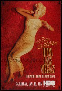 9e269 BETTE MIDLER tv poster '97 great image in sexy dress on bed of poker chips!
