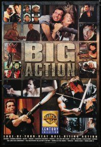 9e756 BIG ACTION video poster '98 Warner Bros, cool images of Bill Paxton, Schwarzenegger, Snipes!