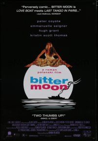 9e759 BITTER MOON video poster '92 Roman Polanski, Peter Coyote, Hugh Grant, Emmanuelle Seigner