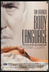 9e762 BODY LANGUAGE video poster '95 Tom Berenger, Nancy Travis, sexy image!