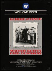9e763 BONNIE & CLYDE video poster R80 notorious crime duo Warren Beatty & Faye Dunaway!