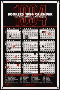 9e403 BOOKERS 1994 CALENDAR special 27x41 '93 important holidays + World Series!
