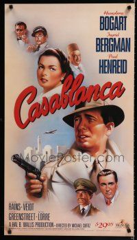 9e770 CASABLANCA video poster R88 Humphrey Bogart, Ingrid Bergman, Michael Curtiz classic!